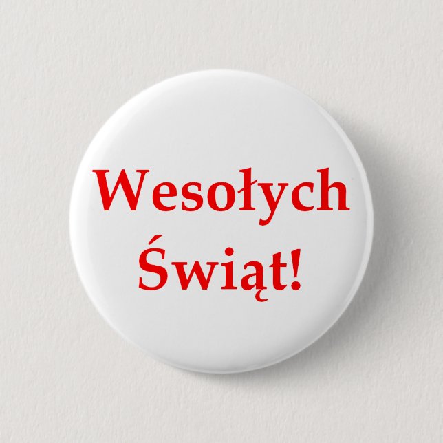 Wesolych Swiat 6 Cm Round Badge (Front)