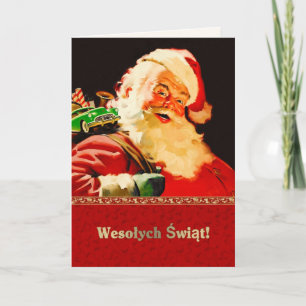 Wesołych Świąt. Christmas Card in Polish