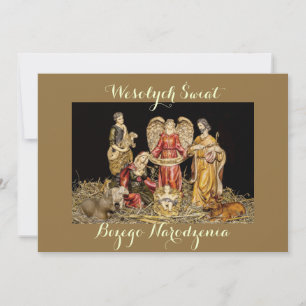 Wesołych świąt Christmas Greeting Card in Polish
