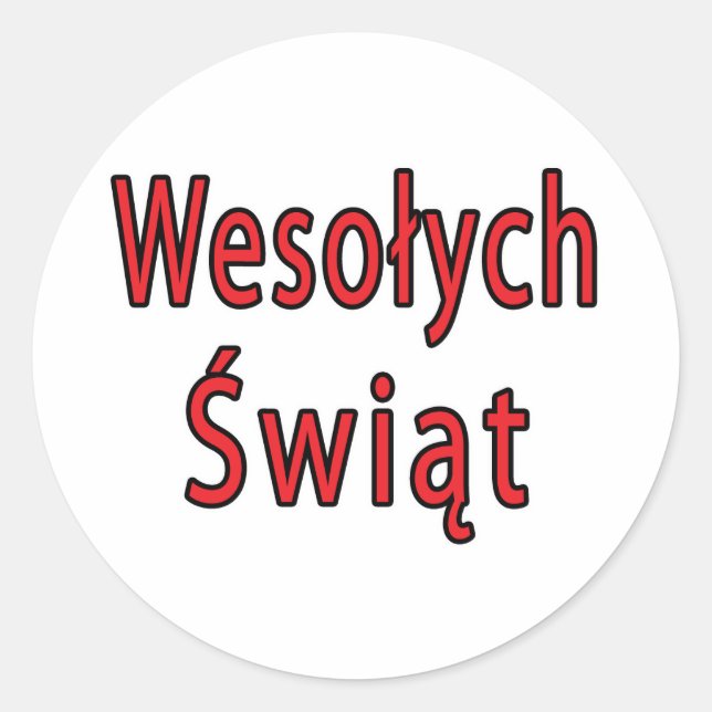 Wesolych Swiat Classic Round Sticker (Front)