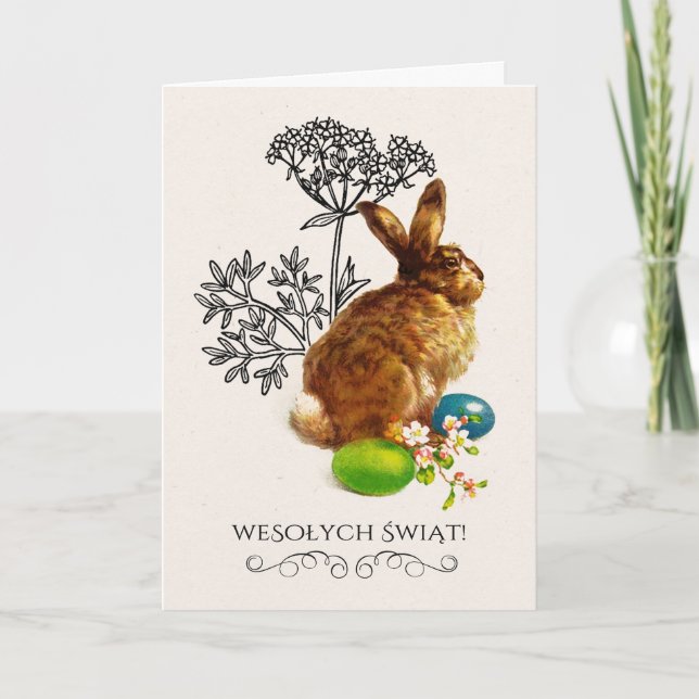 Wesołych Świąt. Easter Card in Polish (Front)