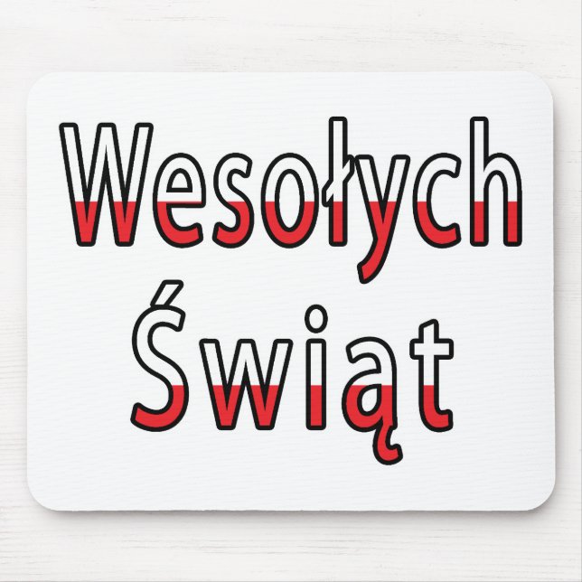 Wesolych Swiat Flag Mouse Pad (Front)