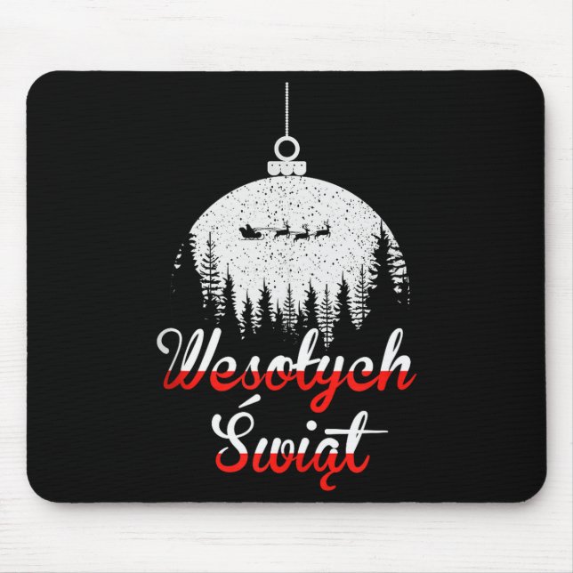 Wesolych Swiat Lish Christmas Holiday Tank Top  Mouse Pad (Front)