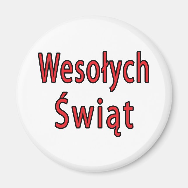 Wesolych Swiat Magnet (Front)