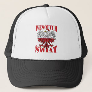 Wesolych Swiat Polish Christmas Eagle Santa Hat