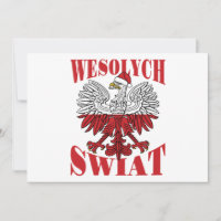 Wesolych Swiat Polish Christmas Eagle Santa Hat