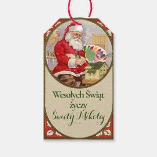 Wesołych Świąt Polish Merry Christmas Poland Kids Gift Tags