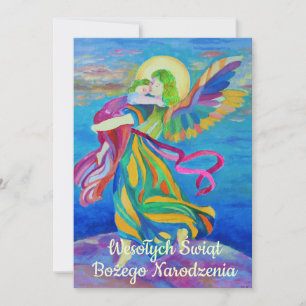 Wesołych świąt Religious Christmas Polish Angel Announcement