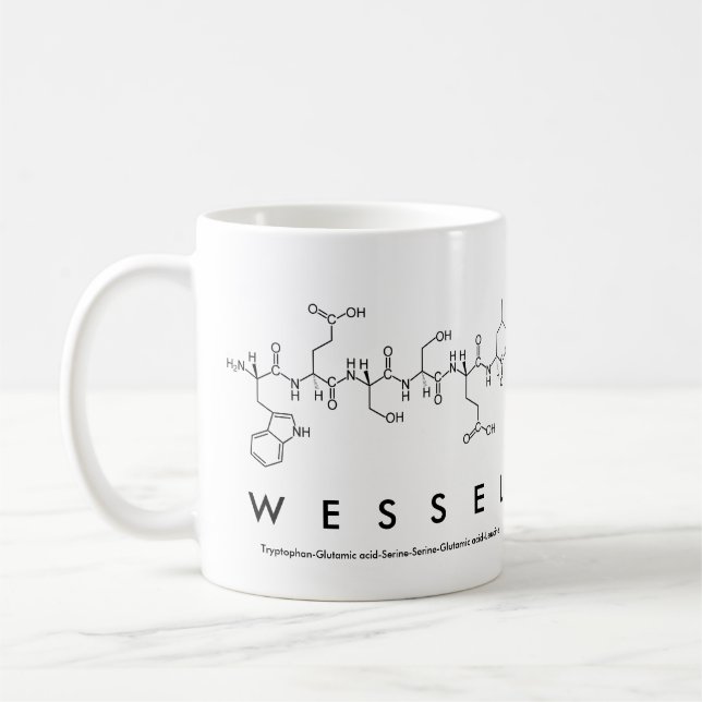 Wessel peptide name mug (Left)