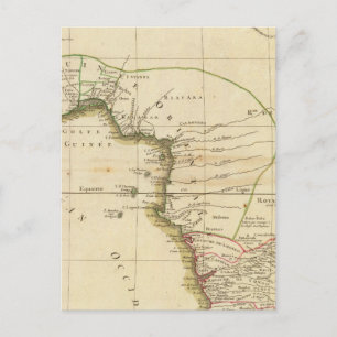 West Africa Map Postcard