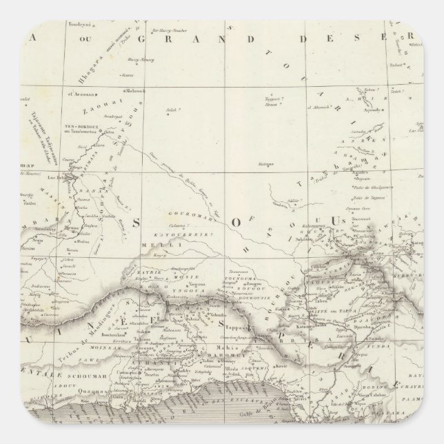 West Africa Map Square Sticker (Front)