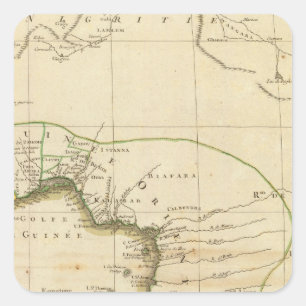 West Africa Map Square Sticker