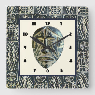 West Africa Square Wall Clock