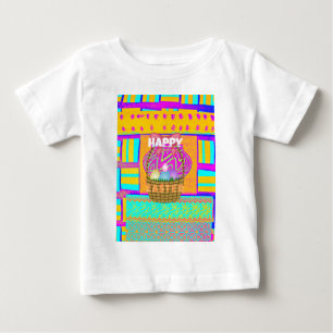 West African Inspired Easter Basket & Eggs Art  Baby T-Shirt