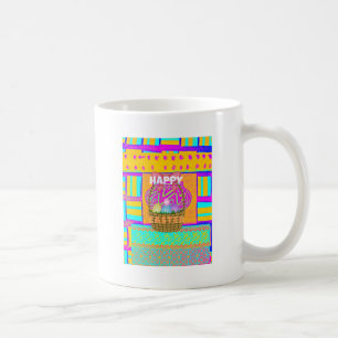 West African Inspired Easter Basket & Eggs Art  Coffee Mug