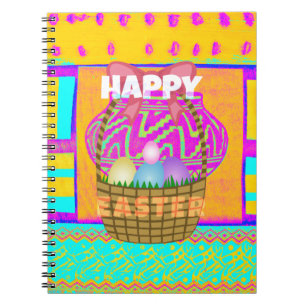 West African Inspired Easter Basket & Eggs Art Notebook