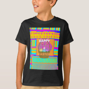 West African Inspired Easter Basket & Eggs Art  T-Shirt