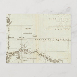 West African Map Postcard