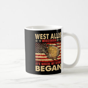 West Allis Wisconsin Usa Flag 4th Of July Coffee Mug