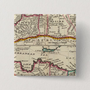 West and east parts of Barbary 15 Cm Square Badge