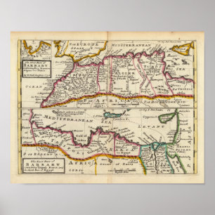 West and east parts of Barbary Poster