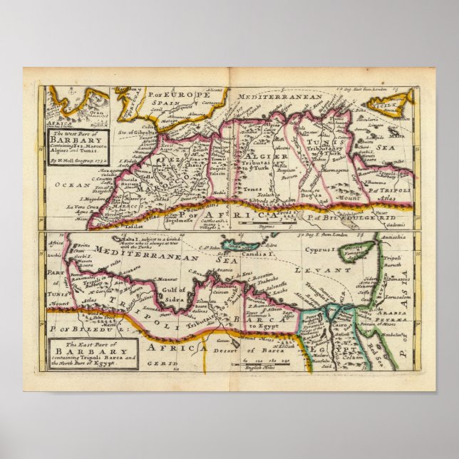 West and east parts of Barbary Poster (Front)