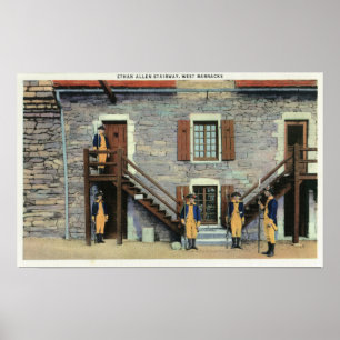 West Barracks, Ethan Allen Stairway Scene Poster