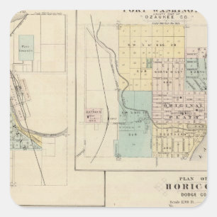 West Bend, Port Washington, Hartford and Horicon Square Sticker