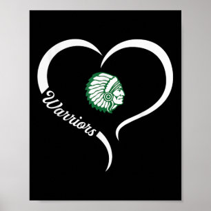 West Branch Warriors Logo Half Heart Slogan Hs Poster
