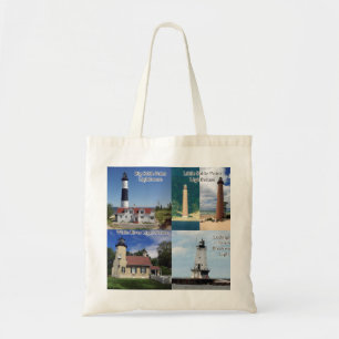 West Central lower Michigan lighthouses tote bag