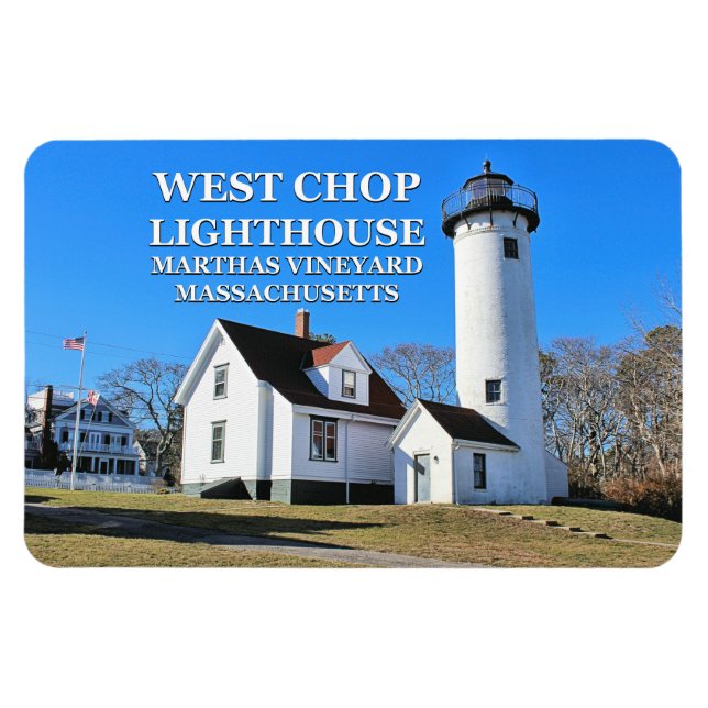 West Chop Lighthouse Marthas Vineyard Flexi Magnet (Horizontal)