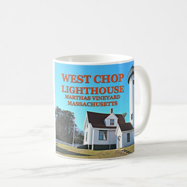 West Chop Lighthouse, Marthas Vineyard MA Mug (Front Right)