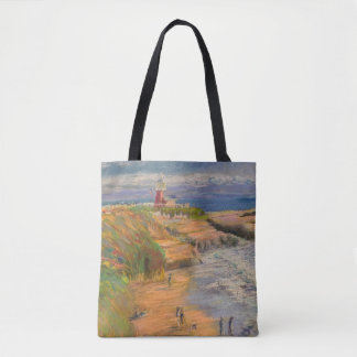 West Cliff Dog Beach & Sailing into Sunset Tote Bag