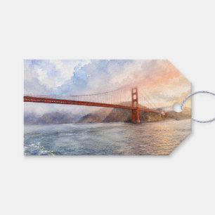 West Coast Aesthetic Golden Gate Bridge SF Gift Tags