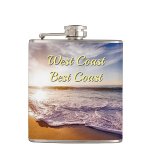 West Coast Best Coast- Beach Hip Flask