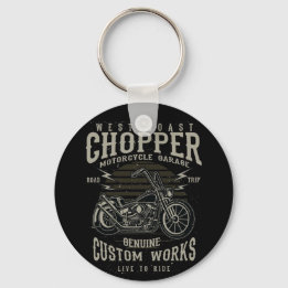 West Coast Chopper Motorcycle Garage Live to Ride Key Ring
