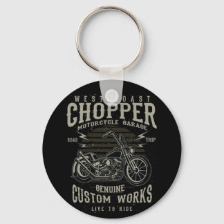 West Coast Chopper Motorcycle Garage Live to Ride Key Ring