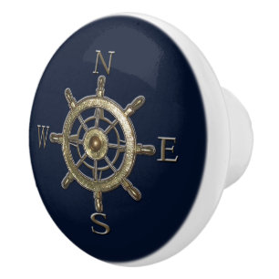 West Coast Compass Ceramic Knob