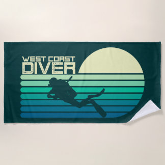 West Coast Diver SC Beach Towel
