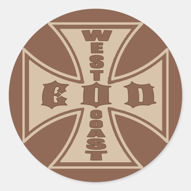 West Coast EOD (Desert Brown) Classic Round Sticker (Front)