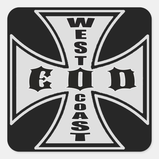 West Coast EOD Sticker (Black) (Front)