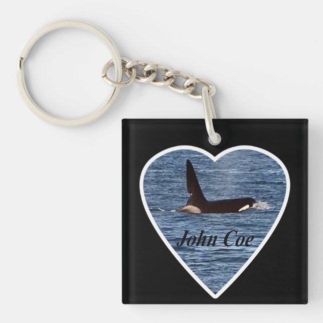West Coast Killer Whale "John Coe" Orca  Key Ring (Front)