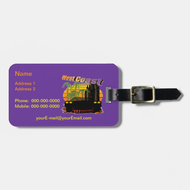 West Coast Luggage Tag (Front Horizontal)