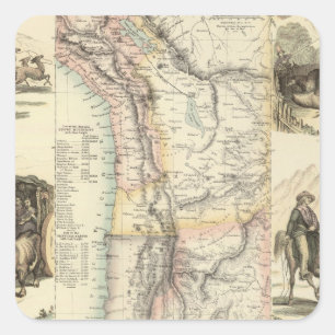 West Coast of South America Square Sticker