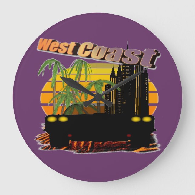 West Coast Round Wall Clock (Front)