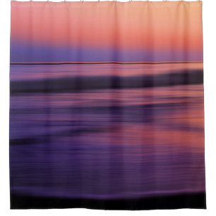 West Coast Sunset Ocean Abstract Shower Curtain