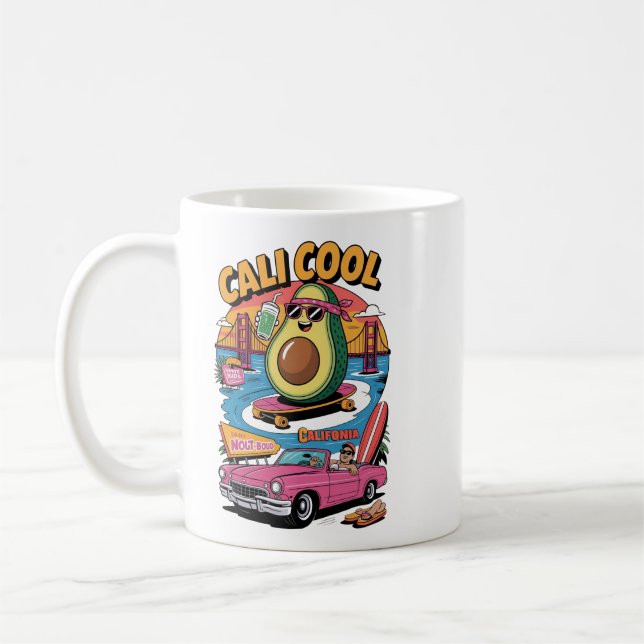 West Coast Vibes Avocado Coffee Mug (Left)