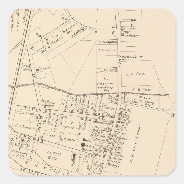 West Creek, New Jersey Square Sticker (Front)