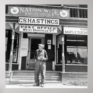 West Danville, VT, Post Office, 1940s Poster