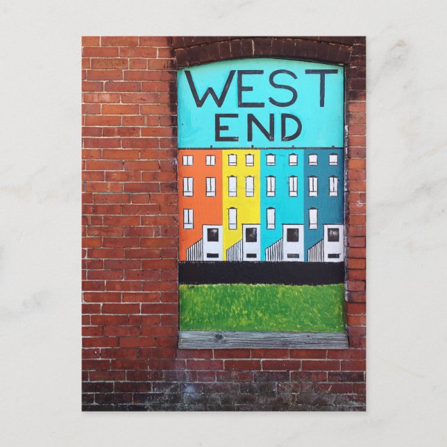 west end city wall art postcard (Front)